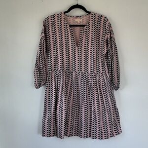 Pink Chicken Pink Leaf Mini Dress